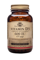 Solgar Vitamin D3 (Cholecalciferol) 600iu (15ug) 120 Vegetable Capsules