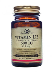 Solgar Vitamin D3 (Cholecalciferol) 600iu (15ug) 60 Vegetable Capsules