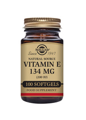 Solgar Natural Source Vitamin E 134mg (200iu) 100 Vegetable Softgels