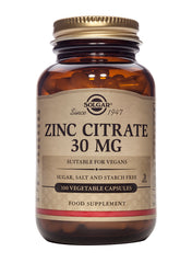 Solgar Zinc Citrate 30mg 100's