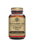 Solgar Vitamin D3 (Cholecalciferol) 2200iu (55ug) 100 Capsules