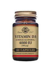 Solgar Vitamin D3 (Cholecalciferol) 4000iu (100ug) 60 Capsules