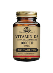 Solgar Vitamin D3 (Cholecalciferol) 1000iu (25ug) 180 Tablets