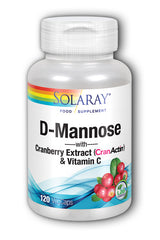 Solaray D-Mannose with Cranberry Extract (CranActin) & Vitamin C 120's