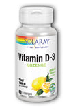Solaray Vitamin D-3 Lozenge Natural Lemon Flavour 60's