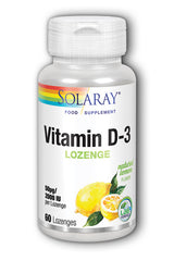 Solaray Vitamin D-3 Lozenge Natural Lemon Flavour 60's
