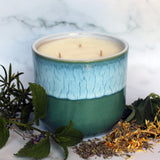 Herbal Alchemy Essential Oil Candle | Large Green Ceramic | 500g