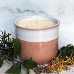 Herbal Alchemy Essential Oil Candle | Large Pink Ceramic | 500g