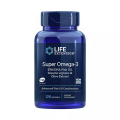 Super Omega-3 EPA/DHA with Sesame Lignans & Olive Extract - 120 Softgels | Life Extension