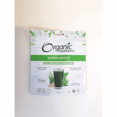 Organic Traditions SuperGreens with Turmeric and Live Biocultures 100g