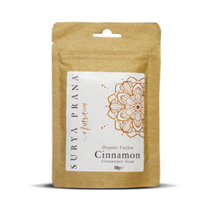 Surya Prana Nutrition Organic Ceylon Cinnamon 50g