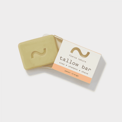 Fierce Nature Tallow Bar Soap Shampoo Shave Sweet Orange 90g