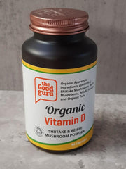 the Good guru Organic Vitamin D Shiitake & Reishi Mushroom Powder 90 Capsules
