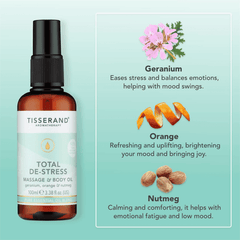 Tisserand Total De-Stress Massage & Body Oil 100ml