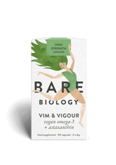 Bare Biology Vim & Vigour Vegan Omega-3 + Astaxanthin 60s