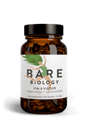 Bare Biology Vim & Vigour Vegan Omega-3 + Astaxanthin 60s