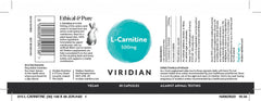 Viridian L-Carnitine 500mg 30's