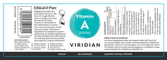 Viridian Vitamin A 5000IU 60's