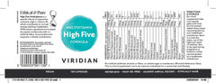 Viridian Multivitamin HIGH FIVE Formula 120's