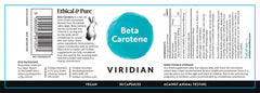 Viridian Beta Carotene 30s