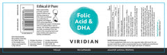 Viridian Folic Acid & DHA 90's
