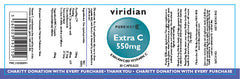 Viridian Extra C 550mg 30's