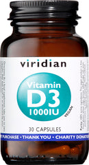 Viridian Vitamin D3 1000iu 30's