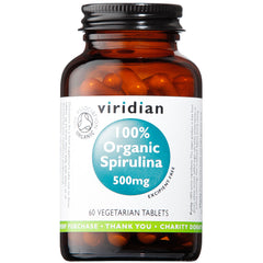 Viridian 100% Organic Spirulina 500mg 60's