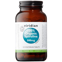 Viridian 100% Organic Spirulina 500mg 120's