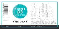 Viridian Viridikid D3 400IU Drops 30ml