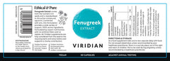 Viridian Fenugreek Extract 30s