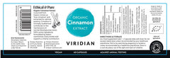 Viridian Organic Cinnamon Extract 60s