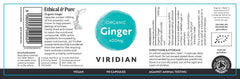 Viridian Organic Ginger 400mg 90s