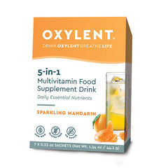 Oxylent 5-in-1 Multivitamin Food Supplement Drink Sparkling Mandarin 7's