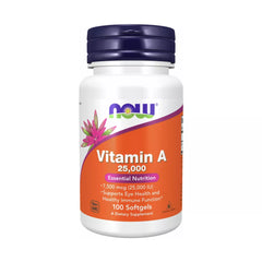 Vitamin A 25,000 - 100 Softgels | NOW Foods