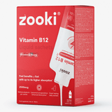 Zooki Vitamin B12 Liquid Sachets Strawberry Flavour 14x10ml Sachets CASE