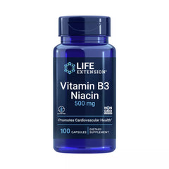 Vitamin B3 Niacin - 100 Capsules | Life Extension
