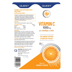 Quest Vitamins Vitamin C 1000mg with Rosehips & Rutin Effervescent 20s