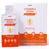 Zooki Vitamin C Liquid Sachets Citrus Orange Flavour 30x15ml CASE
