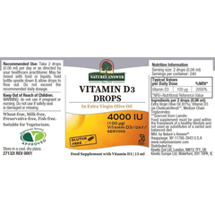 Nature's Answer Vitamin D-3 Drops 4,000iu 15ml