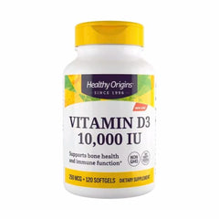 Vitamin D3 10,000IU - 120 Softgels | Healthy Origins