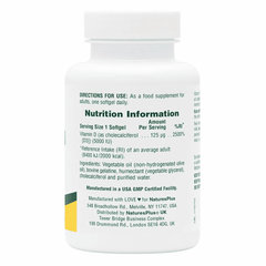 NaturesPlus Vitamin D3 125ug (5000iu) 60s