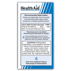 Health Aid Vitamin D3 2000iu 120s
