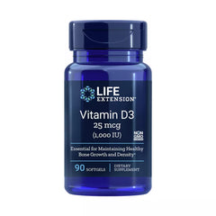 Vitamin D3 25mcg (1,000 IU) - 90 Softgels | Life Extension