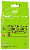 Wedderspoon Organic Manuka Honey Drops Eucalyptus with Bee Propolis 120g