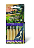 Woobamboo Interdental Brush Picks with Natural Bamboo Assorted 12 Pack