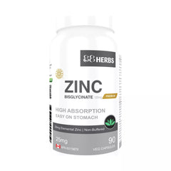 Zinc Bisglycinate 25mg - 90 Capsules | 88Herbs