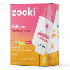 Zooki Collagen Variety Pack 5xMango Peach, 5xCitrus Lime, 4xBerry 5000mg 14x15ml CASE