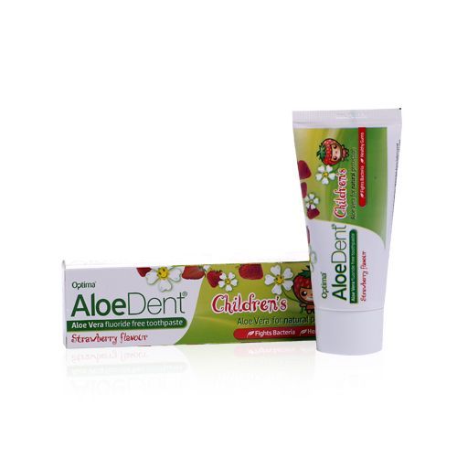 Aloe Dent Aloe Vera Children's Strawberry Toothpaste (Fluoride Free) 50ml