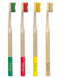 F.E.T.E Bamboo Toothbrushes Set of 4 Soft Bristles